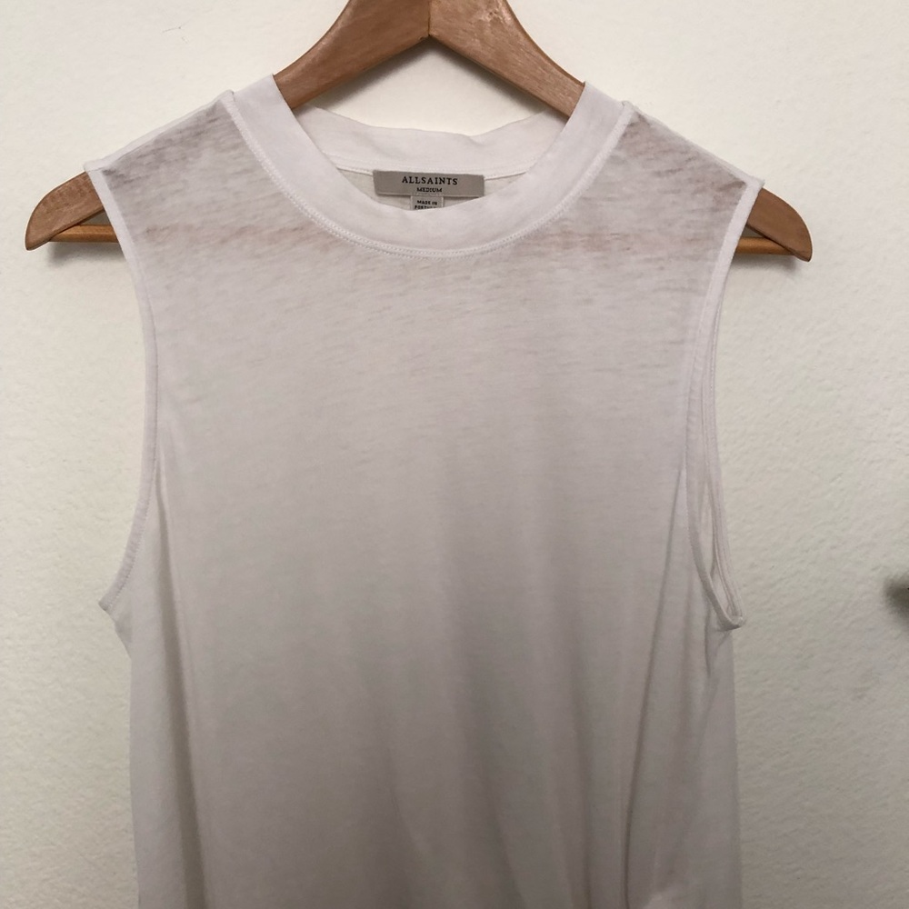 All Saints White Pleated Top - Picture 7 of 11